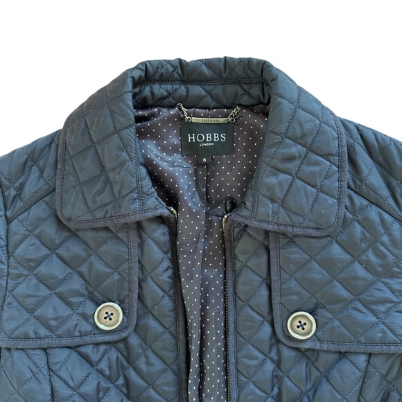 Hobbs London Navy Blue Zip Jacket - Picture 4 of 7